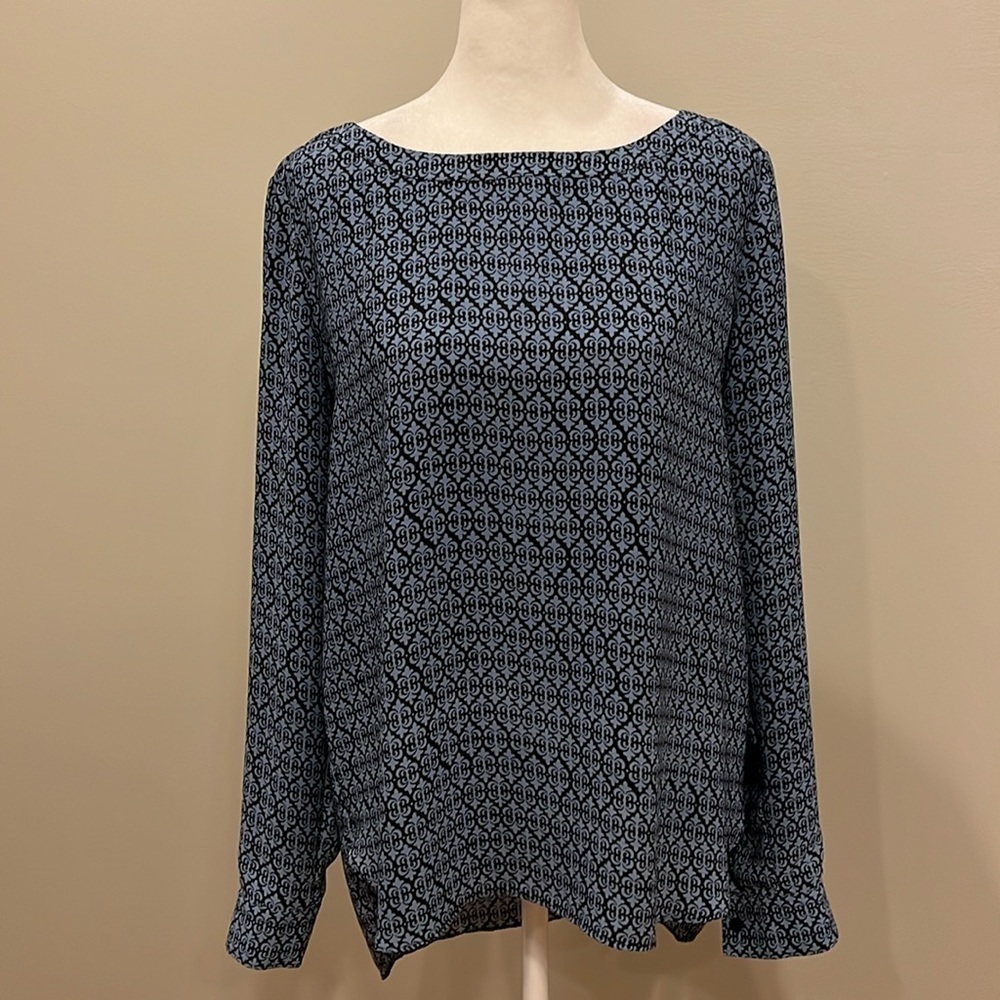 Loft Blue Long Sleeve Blouse